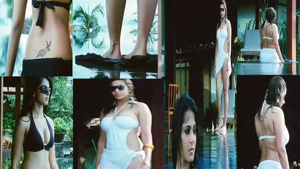 Anushka Bikini Photos From Billa Movie Saree Sexy Pictures