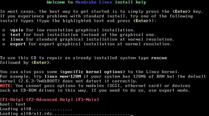 Mandrake Linux. Mandrake Linux 7. Mandrake Linux 10.0. Linux-Mandrake Spring 2001. Text install