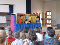 Us doing a Hungarian puppet show.