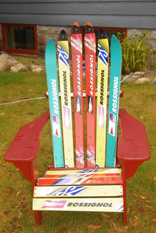 Adirondack Chair Old Skis Ski, Adirondack Ski Chair Plans Free