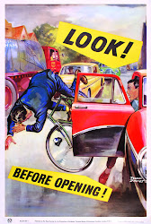 safety road posters poster driving rules accidents traffic health davies roland before bike opening door warning 1950s cycling sheffield