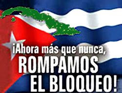 No al bloqueo contra Cuba