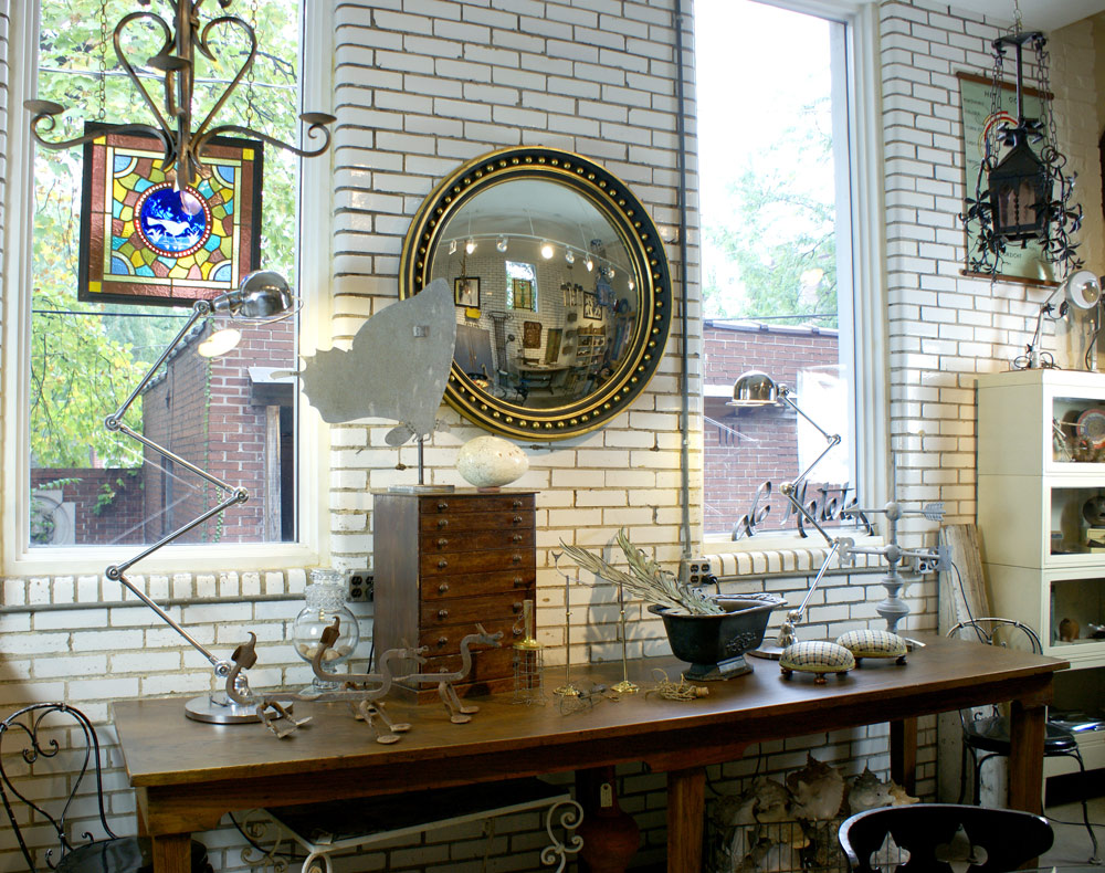 we live vintage French Apothecary Office+ Creative Home Lab