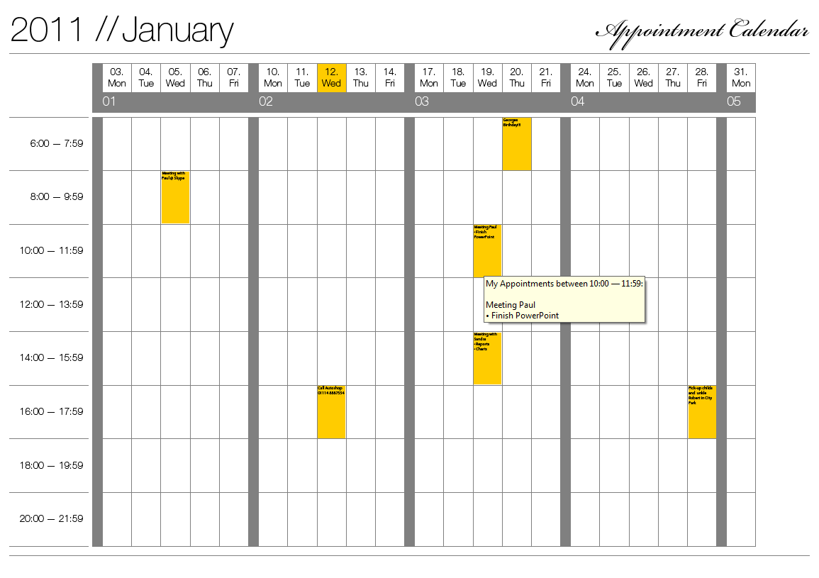 LiveCycle Blog: XFA Terminkalender//XFA Appointment Calendar