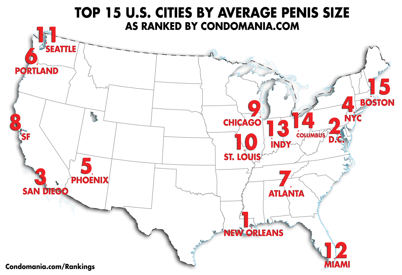 In Case You're Wondering, Here's Where The Men With The Biggest Penises Live