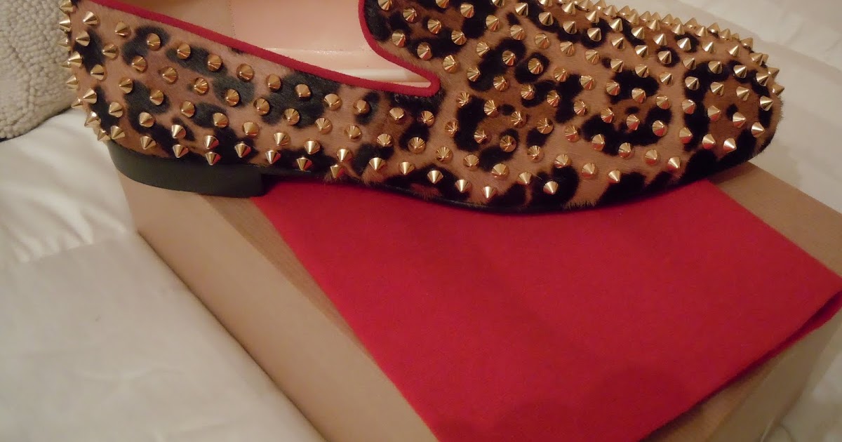 louboutin leopard flats