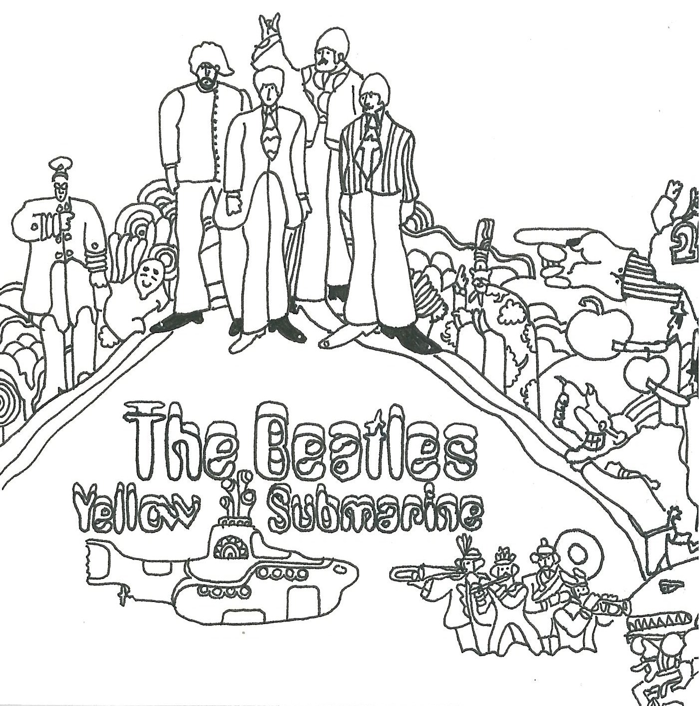 yellow submarine coloring pages - photo #5