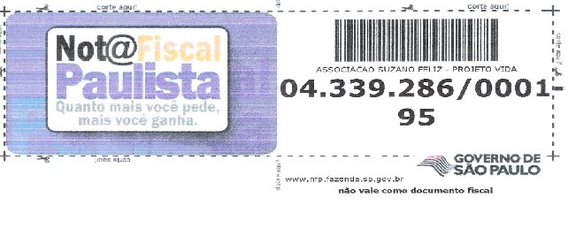 NOTA FISCAL PAULISTA - CNPJ 04.339.286/0001-95