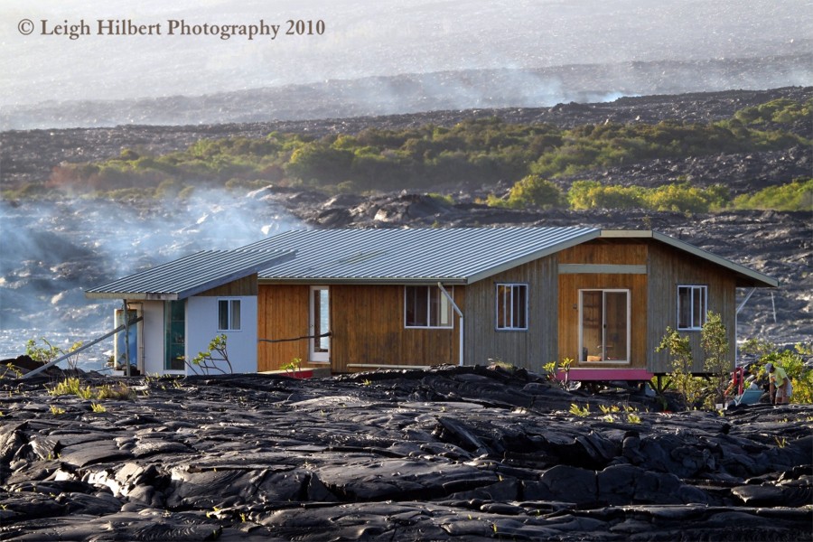 HAWAIIAN LAVA DAILY 2nd Kalapana Gardens home destroyed ignited by