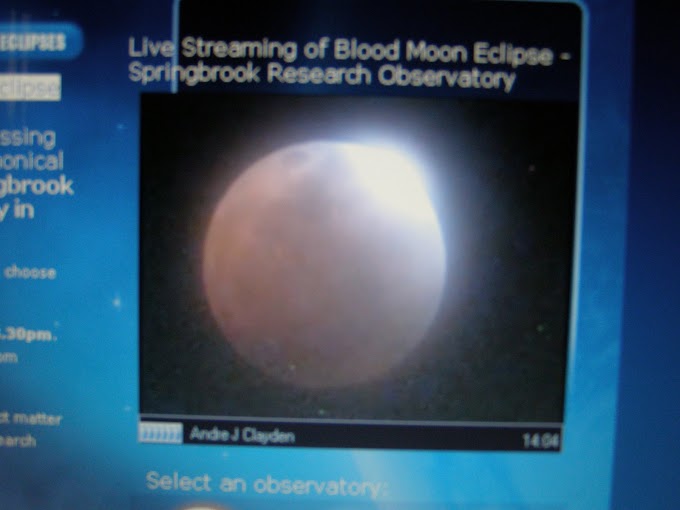 Live Streaming of Blood Moon Eclipse