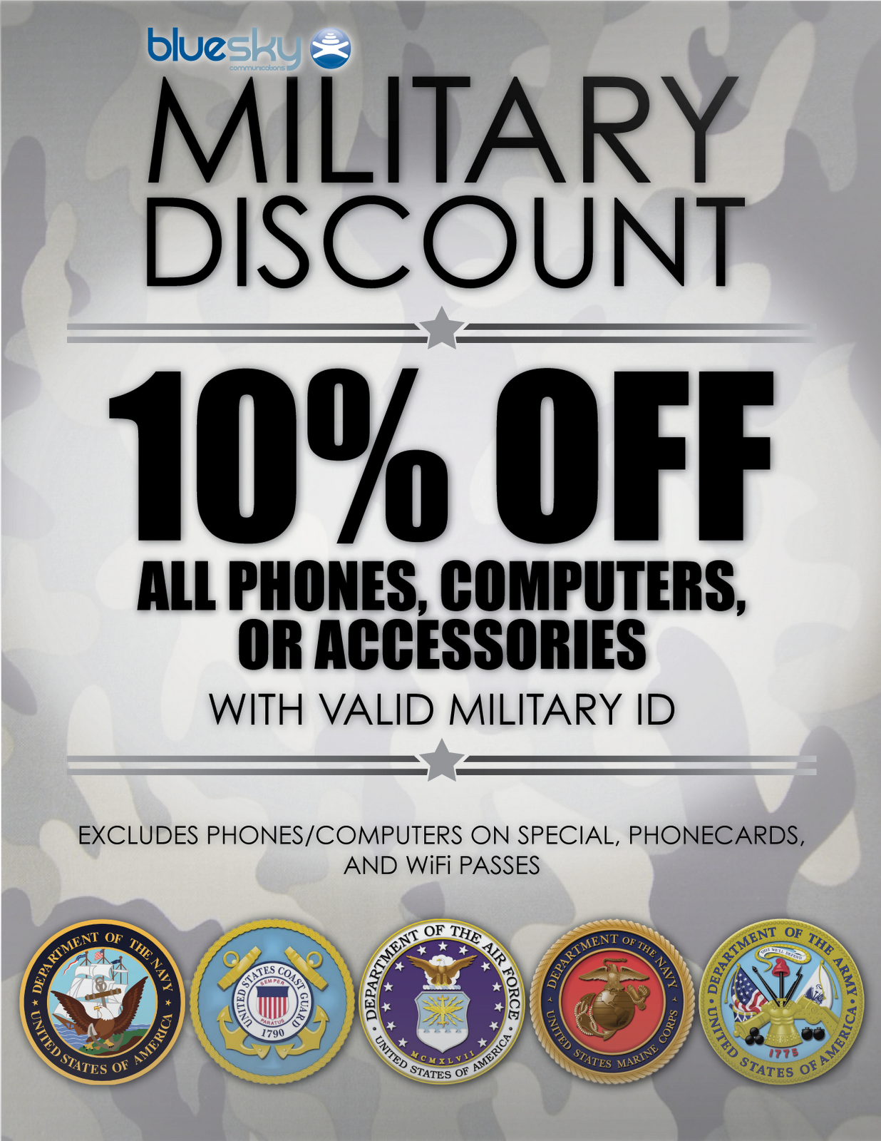 public rec military discount