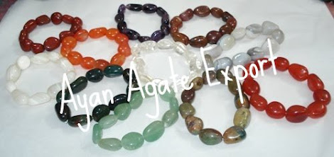 Assorted Stones Tumbled Bracelets.