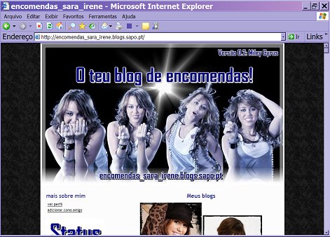 Blog da semana - Encomendas Sara Irene