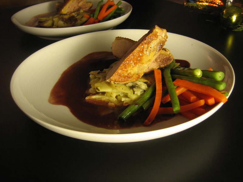 chefd'oeuvre Pheasant breast with port, redcurrant, thyme jus