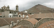 impresionante vista del Cerro Rico de Potosí, postal de L.T.