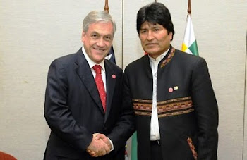 un saludo a la bandera resultó el enésimo encuentro en los jefes de estado de Bolivia y Chile