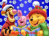 Winnie The Pooh Christmas Holiday Wallpaper