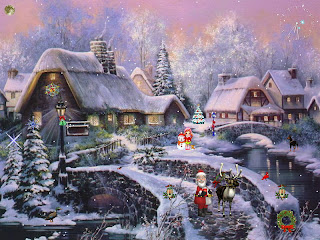 Animated Christmas Scenery Wallpaper