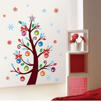 Christmas Tree Decor Mural Art Wall Paper