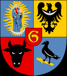 KORWIN en el escudo de la ciudad de Glogów, Baja Silesia