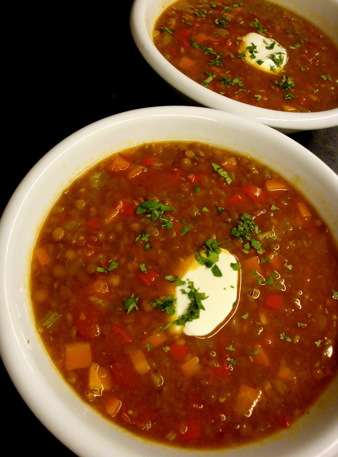 Sneaky Vegan Sassy & Spicy Lentil Soup