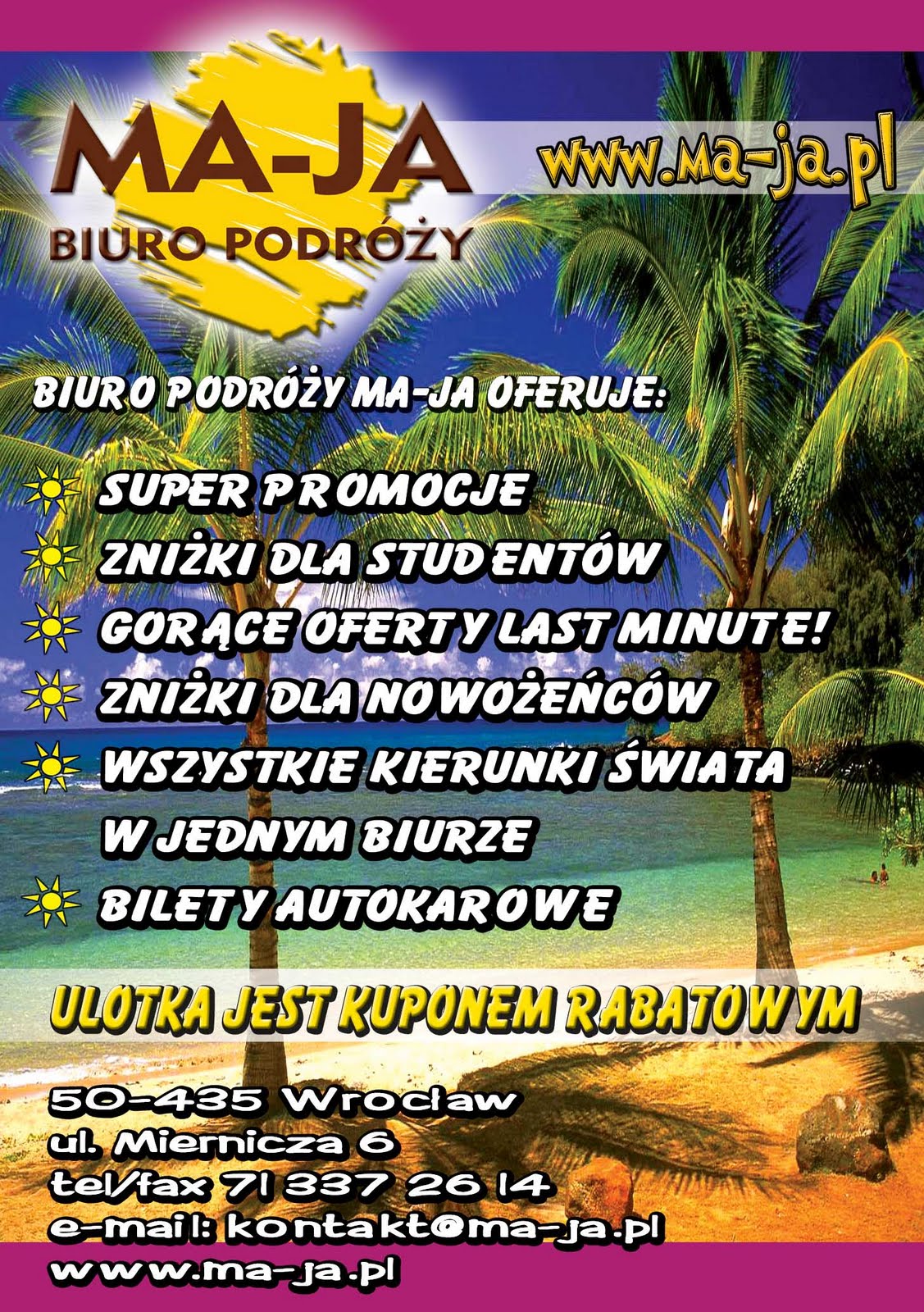 Zaprojektuj Ulotkę Reklamową Dla Biura Podróży Oferującego Wakacje W Kenii BIURO PODRÓŻY