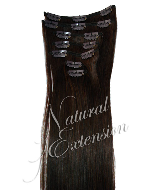 Brown Hair With Extensions. clip in hair extensions.