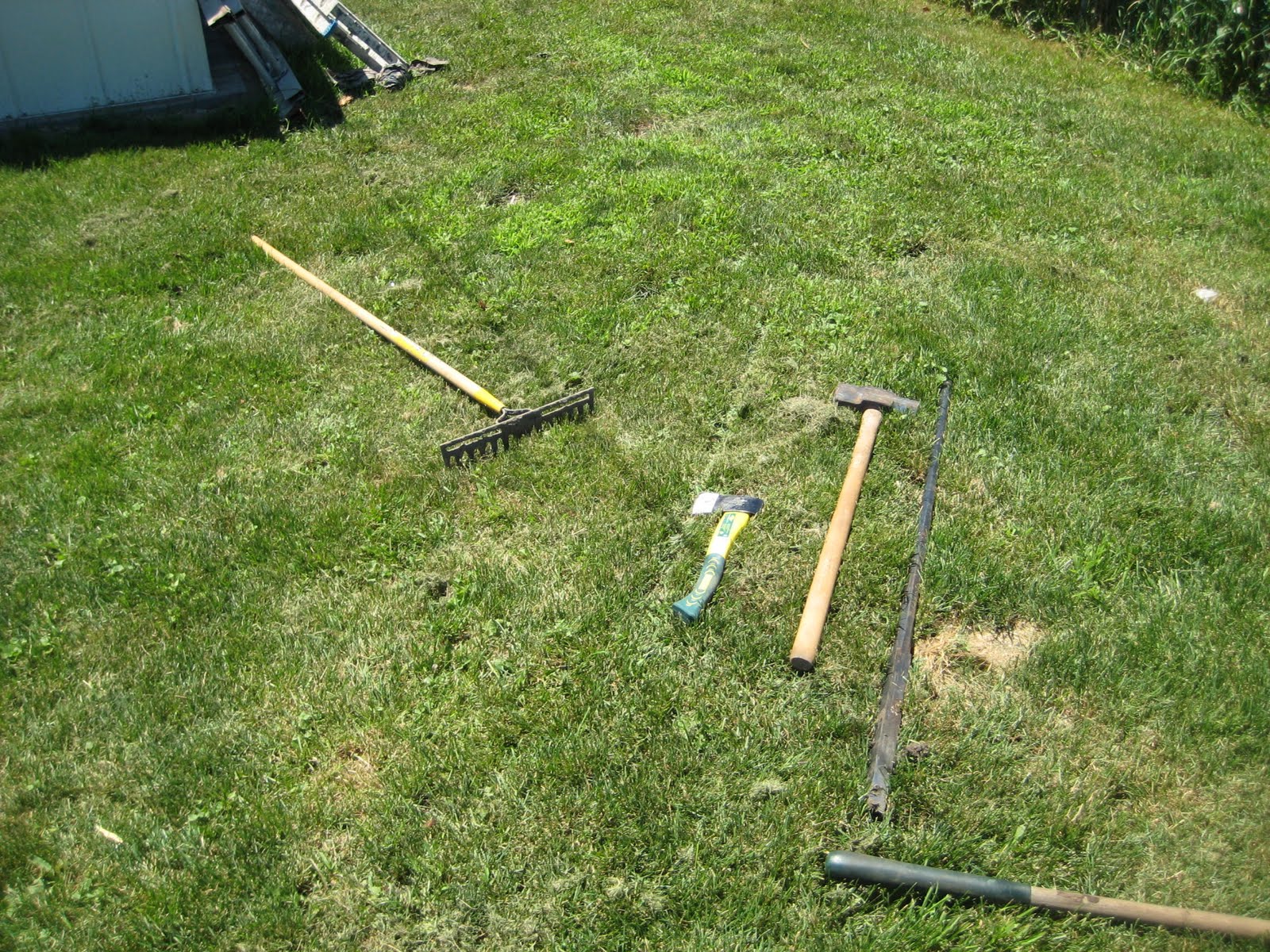 Girls Getting Stuff Done: Making a Garden Area (or getting the big pile