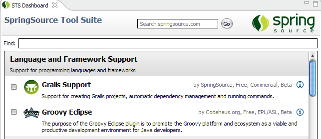Spring Tool Suite - Groovy/Grails Tool Suite 3.4.0 - New and Noteworthy