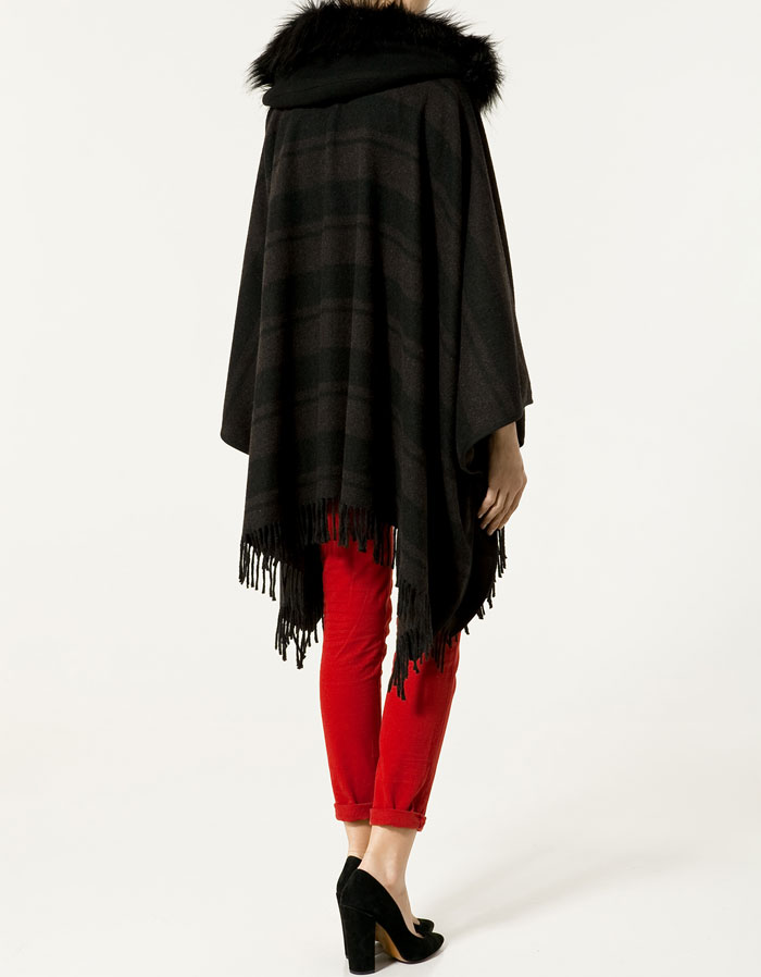 zara 2 in 1 poncho dress