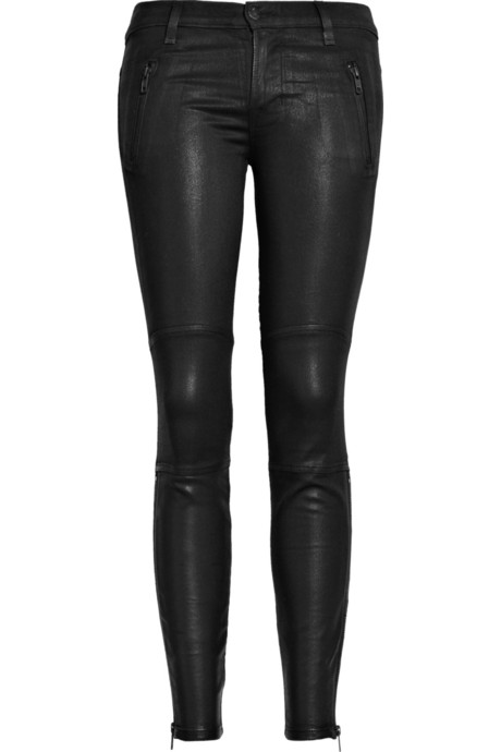 Wearable Trends: J Brand Agnes Low-rise Waxed Cropped Pants
