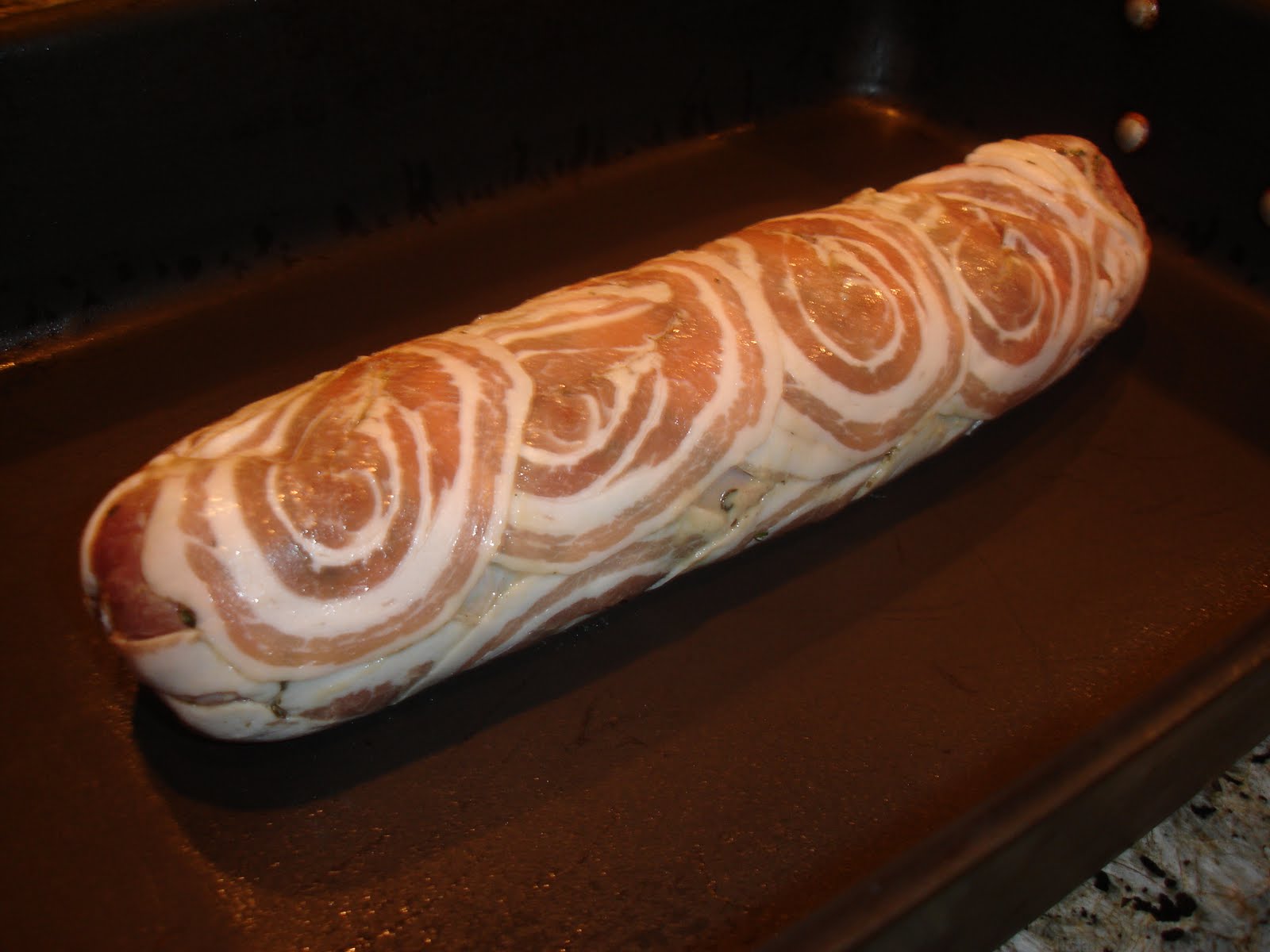 FIVE O'CLOCK FOOD PancettaWrapped Pork Tenderloin with Herbed Mustard