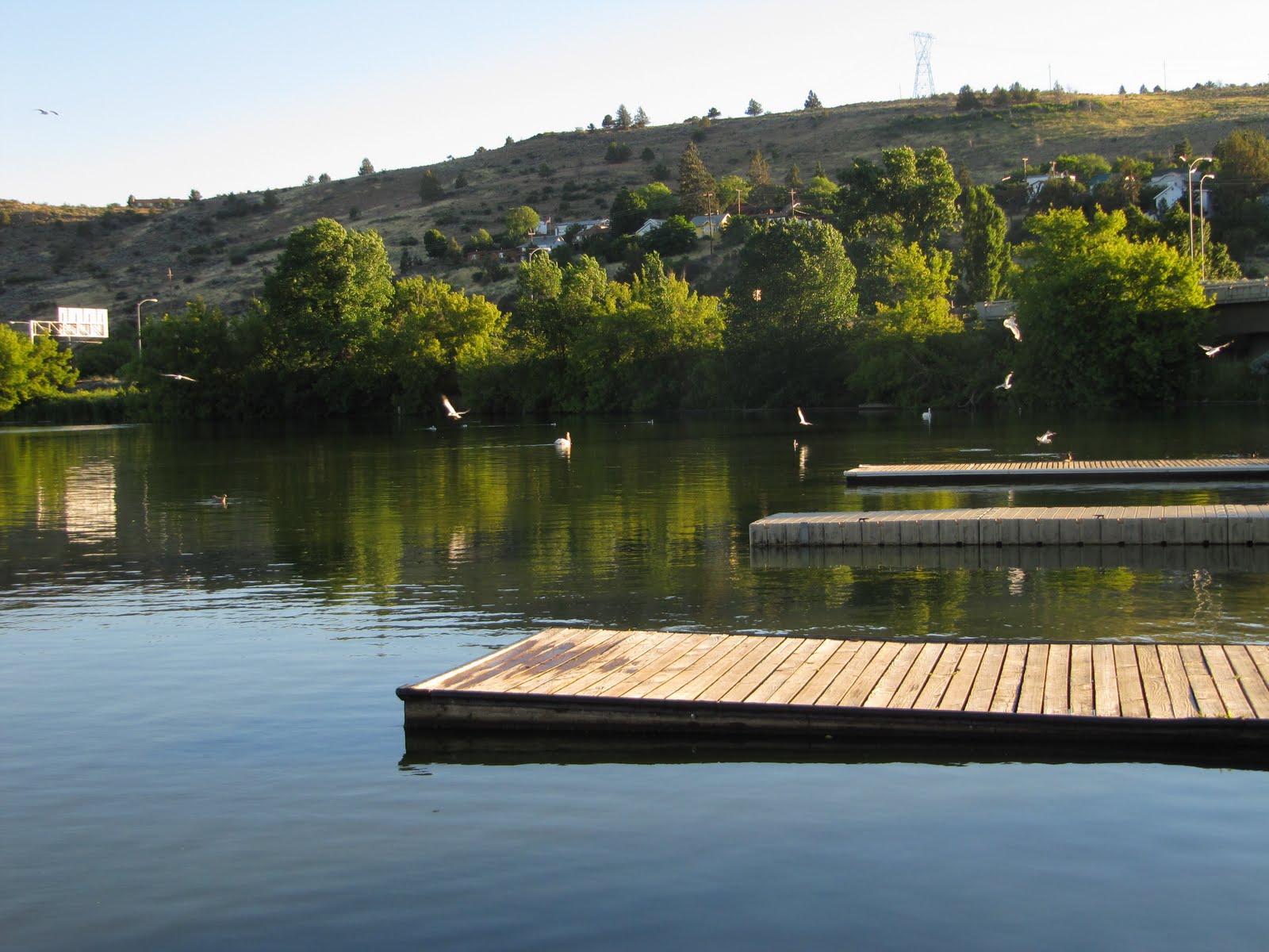 Return to Clayton, GA, 2012 July 12, Sunset at Lake Ewauna, Klamath Falls