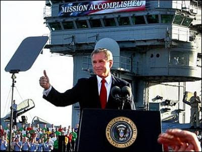 bush aircraft carrier mission accomplished