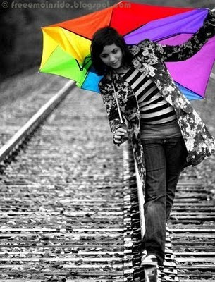 (Portrait of a cute girl in a ) cute people photographs. EMO Girl Umbrella