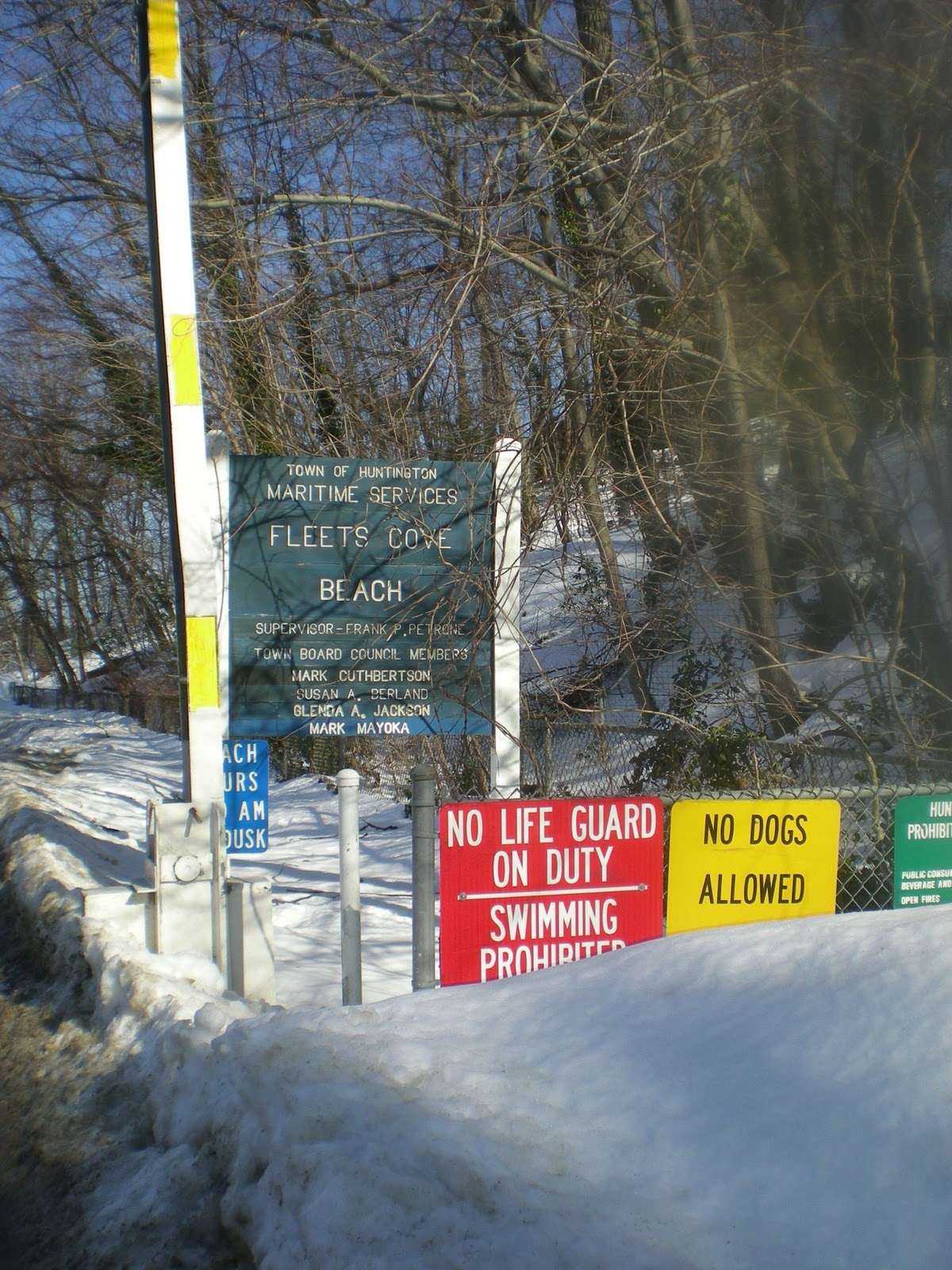 Jarvis House Fleets Cove Beach with the Winter's Snow