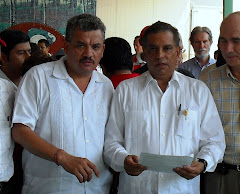 El Gobernador Fidel Herrera Beltrán y el alcalde Norberto Echevarría Ortiz