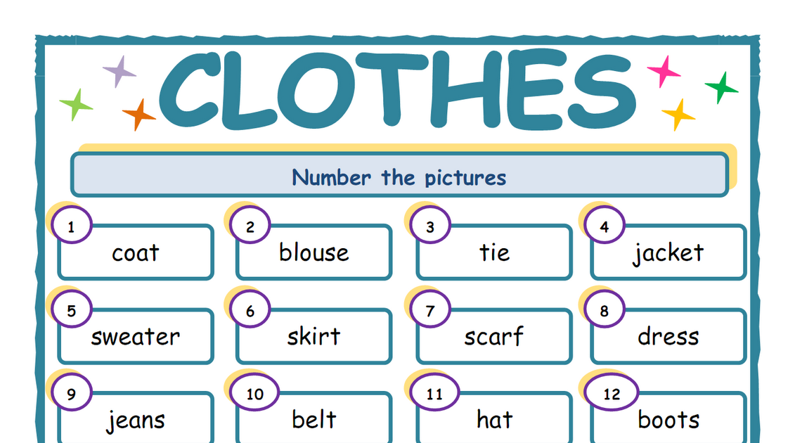 Clothes number. Clothes number
