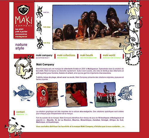 maki company Madagascar, ancien site web