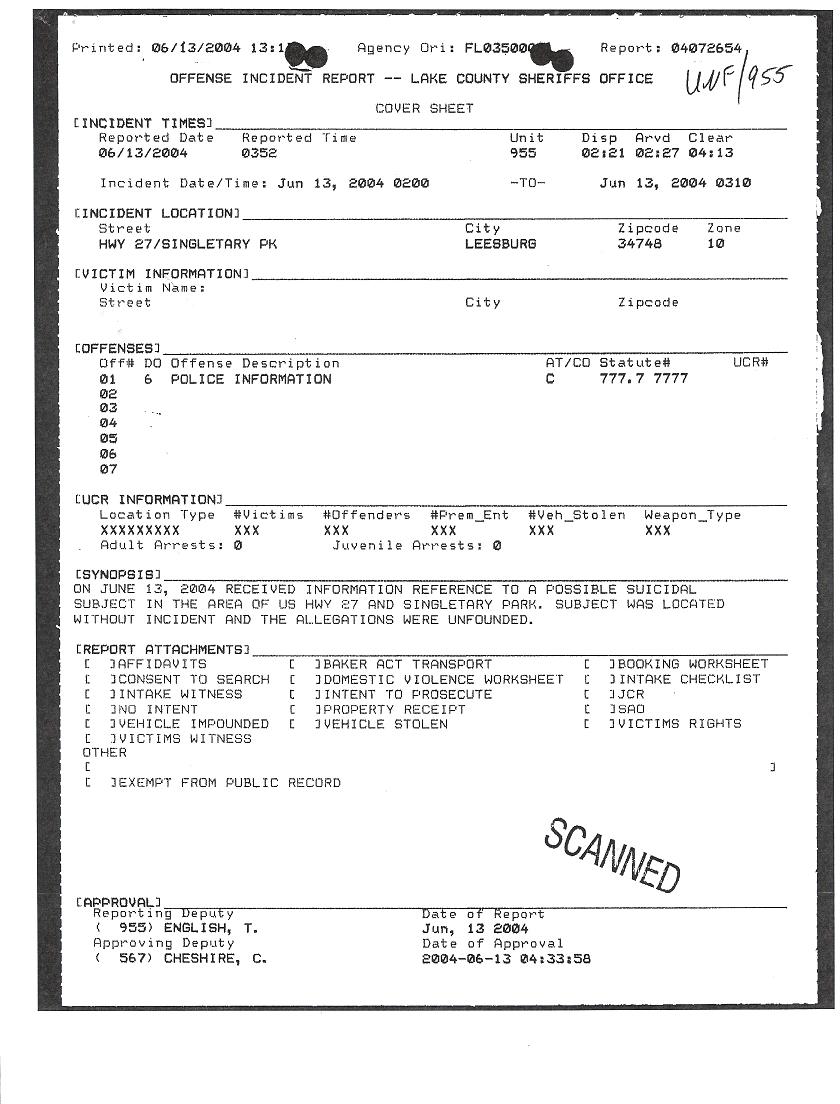 Was It Really Worth It? Public Records Lake County Sheriff Dept