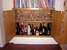 drinks cupboard with adjustable shelf
