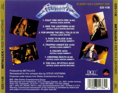 metallica ride the lightning green cover
