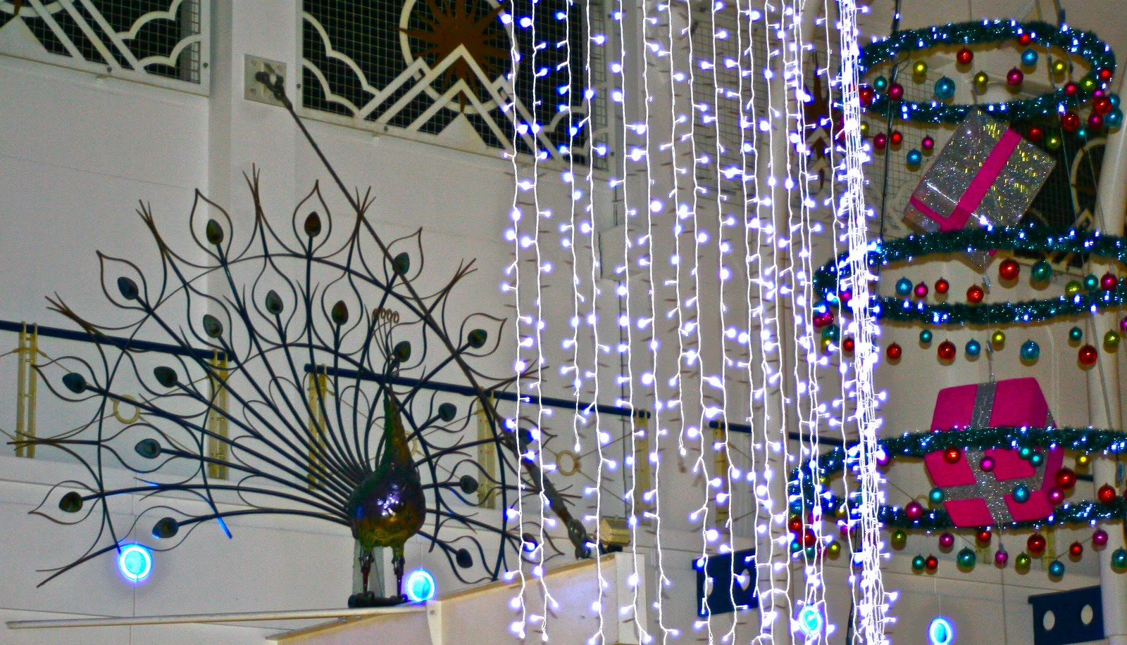 Emma Hill Woking Christmas Decorations in Town.
