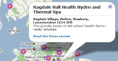 The Times Good Spa Guide Map