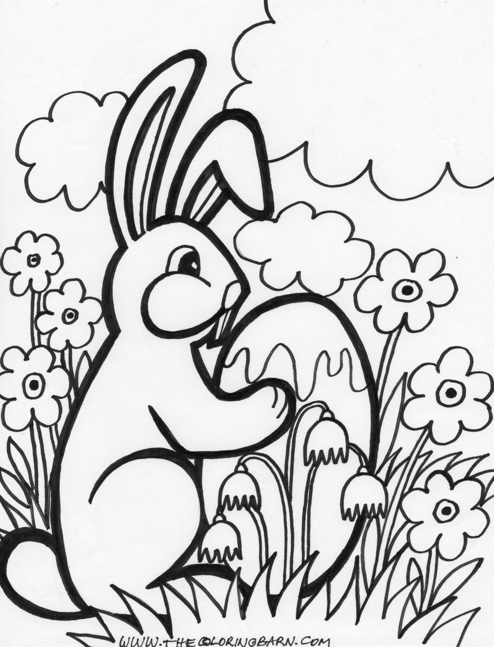Easter Coloring Pages: Easter Flower Coloring Pages, Easter Flower Coloring Sheets