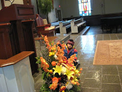 Investigating Flowers At Church