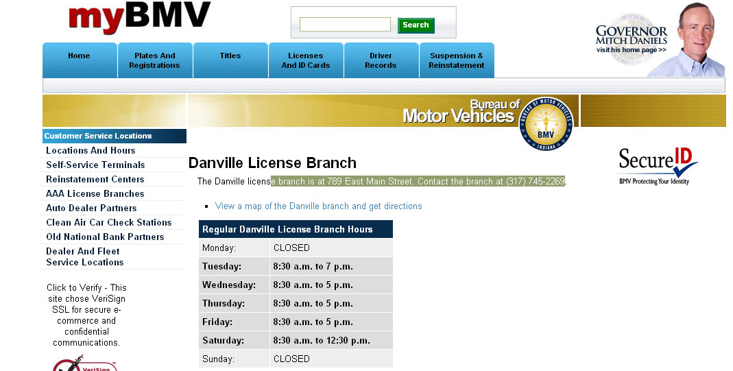 You got spammed too? Danville BMV location and hours Hendricks County