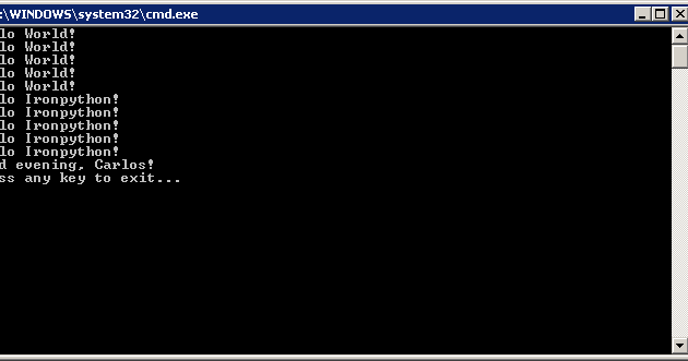 Carlos Quintanilla's blog: IronPython - Basics by Example