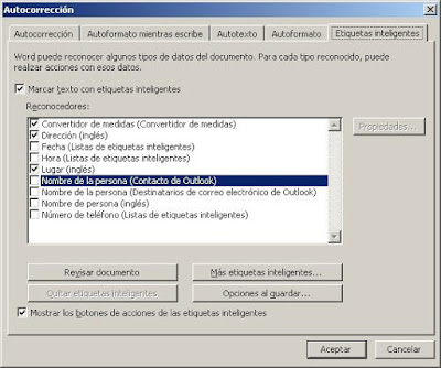 Microsoft Word 2003: Autocorrección