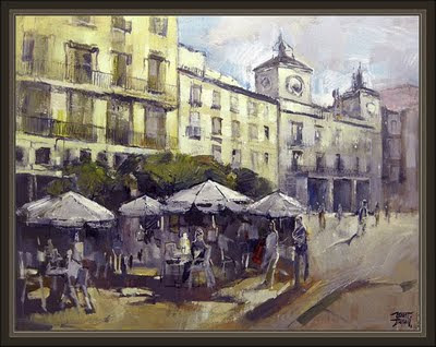 burgos-plaza del ayuntamiento-pinturas-ernest descals-cuadros